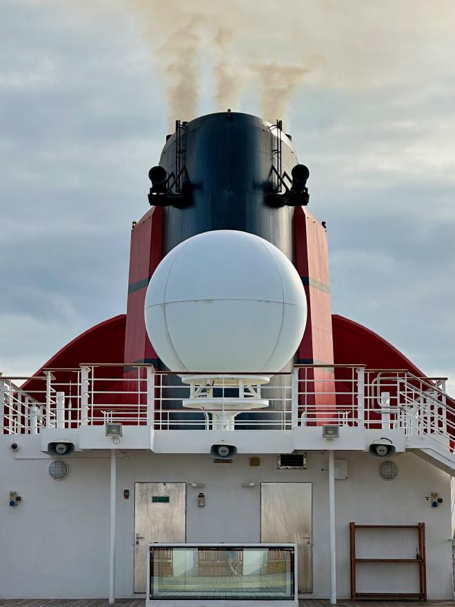 Smokestack and radome