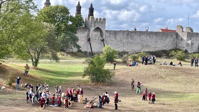 &ldquo;the Visby city walls and many children in medieval garb&rdquo;